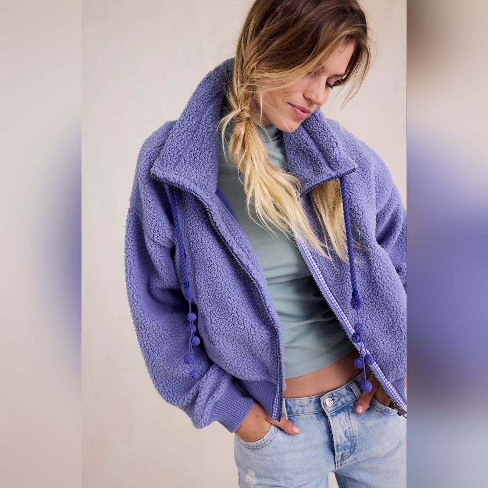 NWOT Free People Alpine Sherpa Teddy Jacket